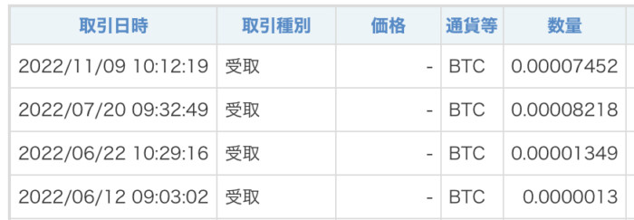 ビットコインもらう